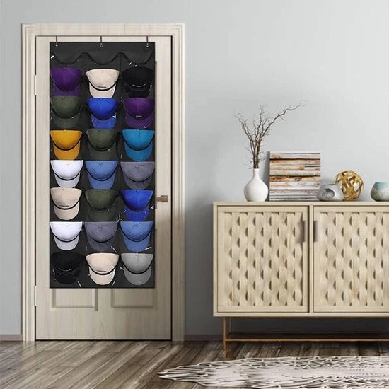 Organizzatore Cappello da Baseball - 24 Tasche - Racks per Cappelli Sulle Porte