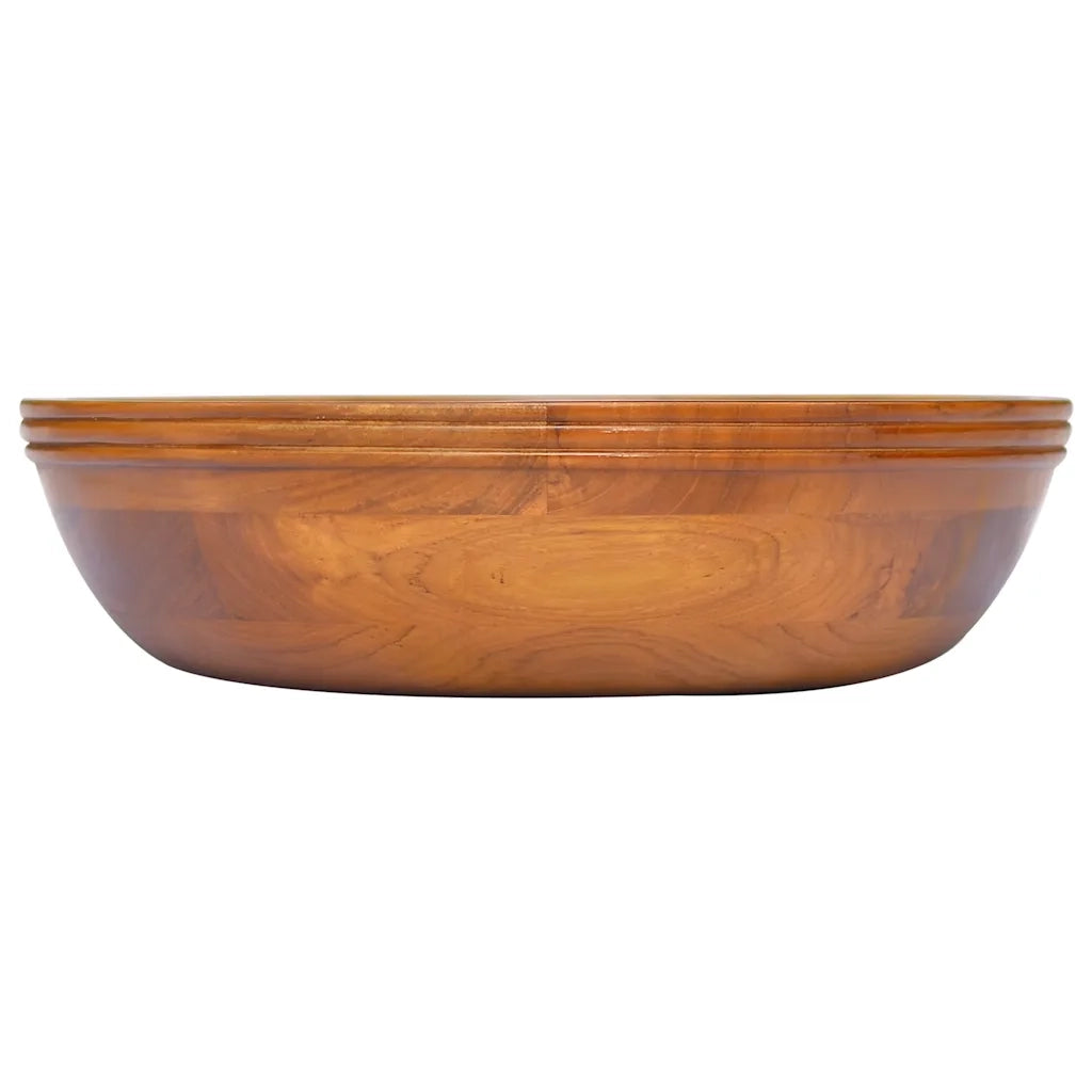 Lavabo-Lavandino-Lavello in Legno Massello di Teak ¦µ40x10 cm