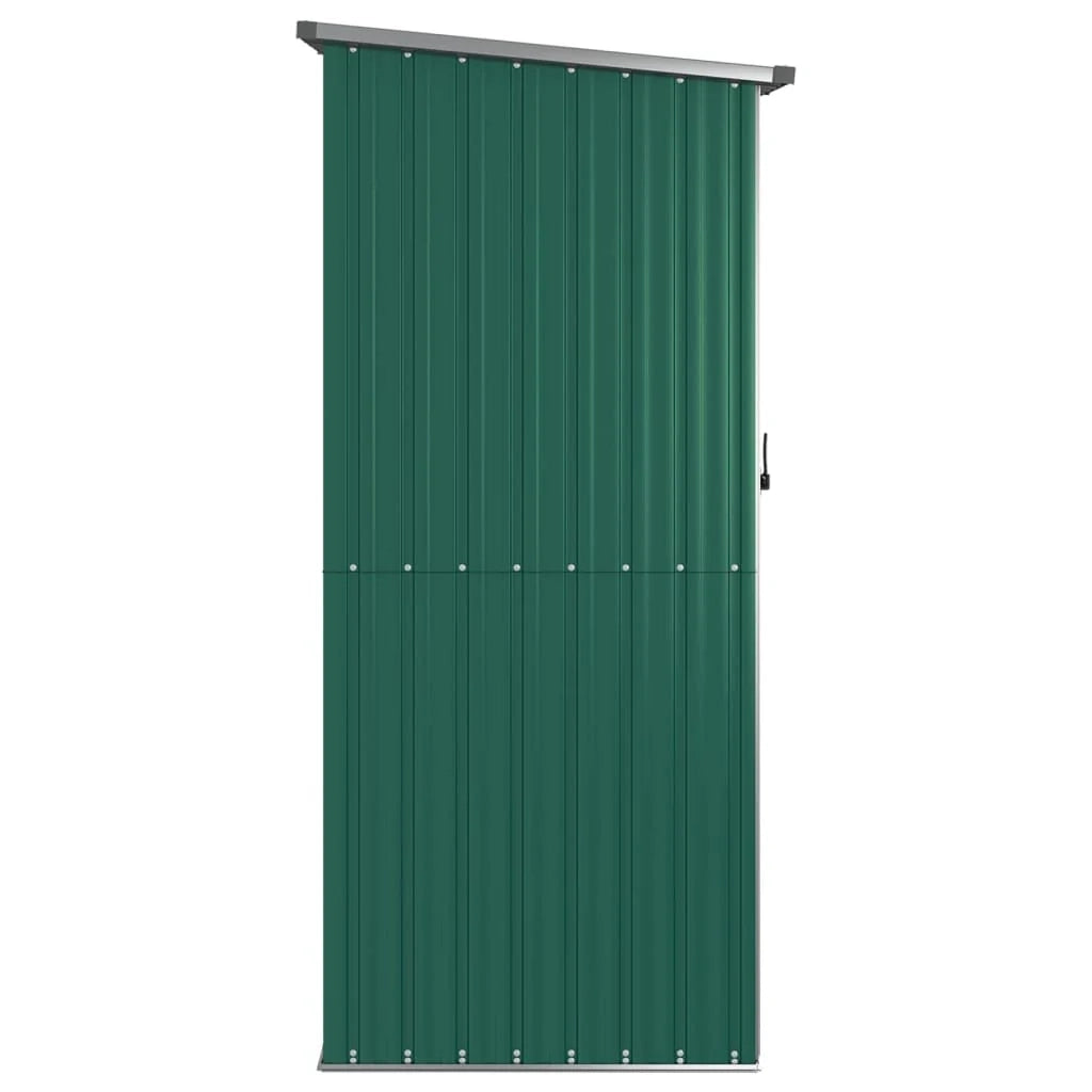 Casetta da giardino cabina ripostiglio casetta da esterno robusta casetta per attrezzi 118,5 x 97 x 209,5 cm acciaio zincato verde 02_0022344
