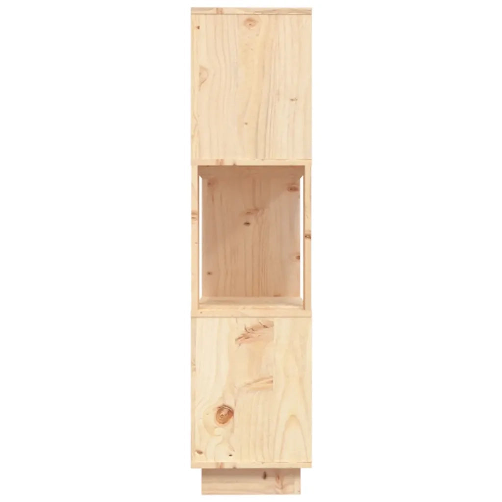 Libreria Divisorio-Scaffale per Libri-Mobile di Stoccaggio 80x25x101 cm in Legno Massello di Pino