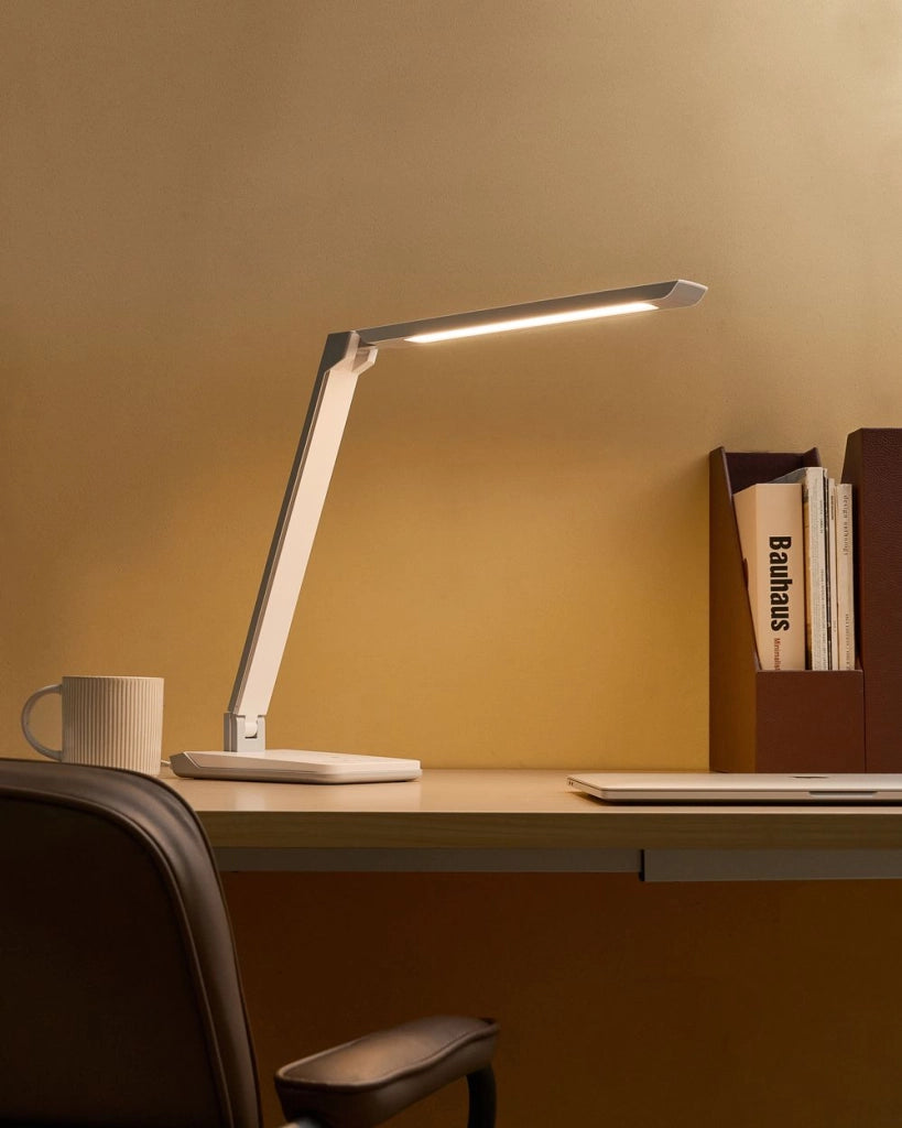 Lampada da scrivania a LED Materiale sintetico bianco Luminosità e colore regolabili Dimmer Casa Ufficio