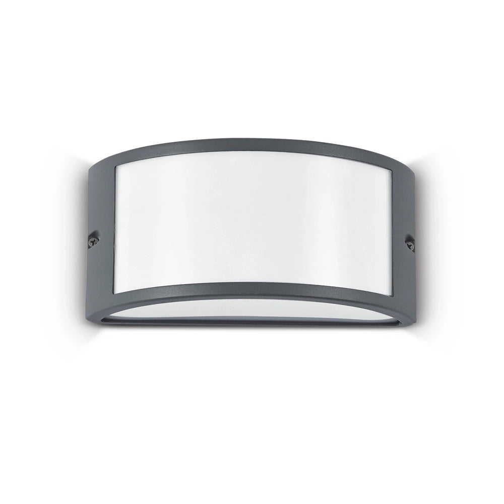 Applique Moderna Rex-1 Alluminio-Materie Plastiche Antracite 1 Luce E27