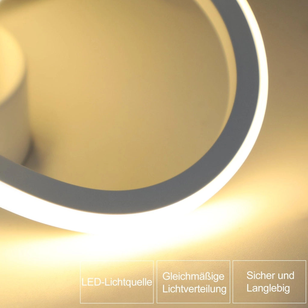 ZMH Lampada da soffitto plafoniera LED bianca design moderno 25 cm per soggiorno camera letto