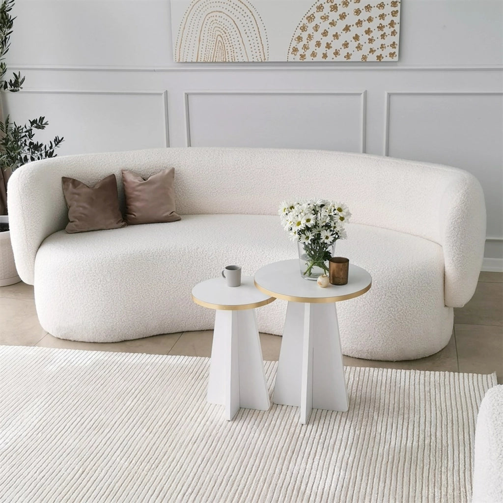 Cardito, Tavolino da Salotto Modulabile, 40x40x50h cm Bianco