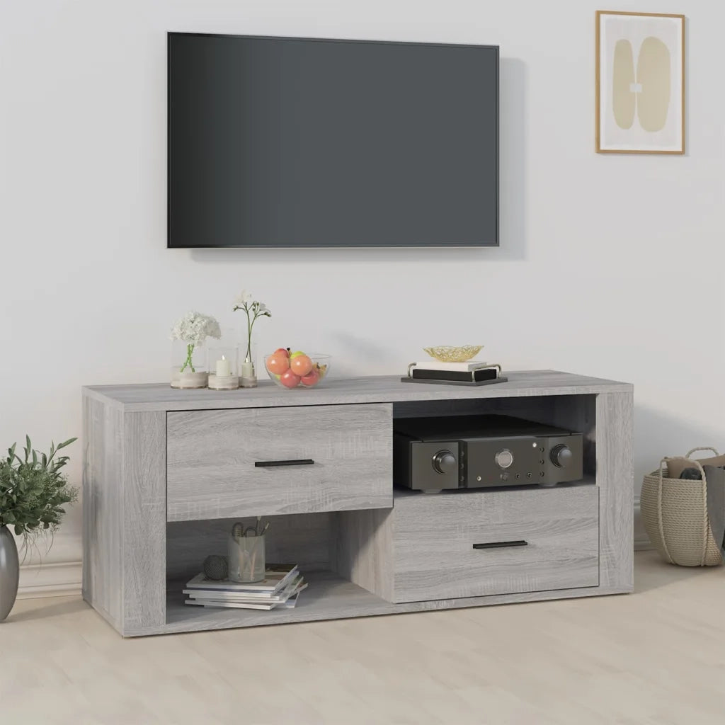 Mobile TV-Credenza TV-Console TV Grigio Sonoma 100x35x40 cm in Legno Multistrato 719842