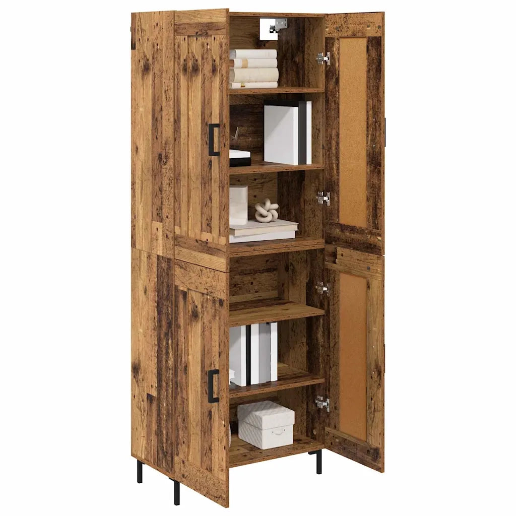 Credenza 2 pcs Legno vecchio Legno multistrato