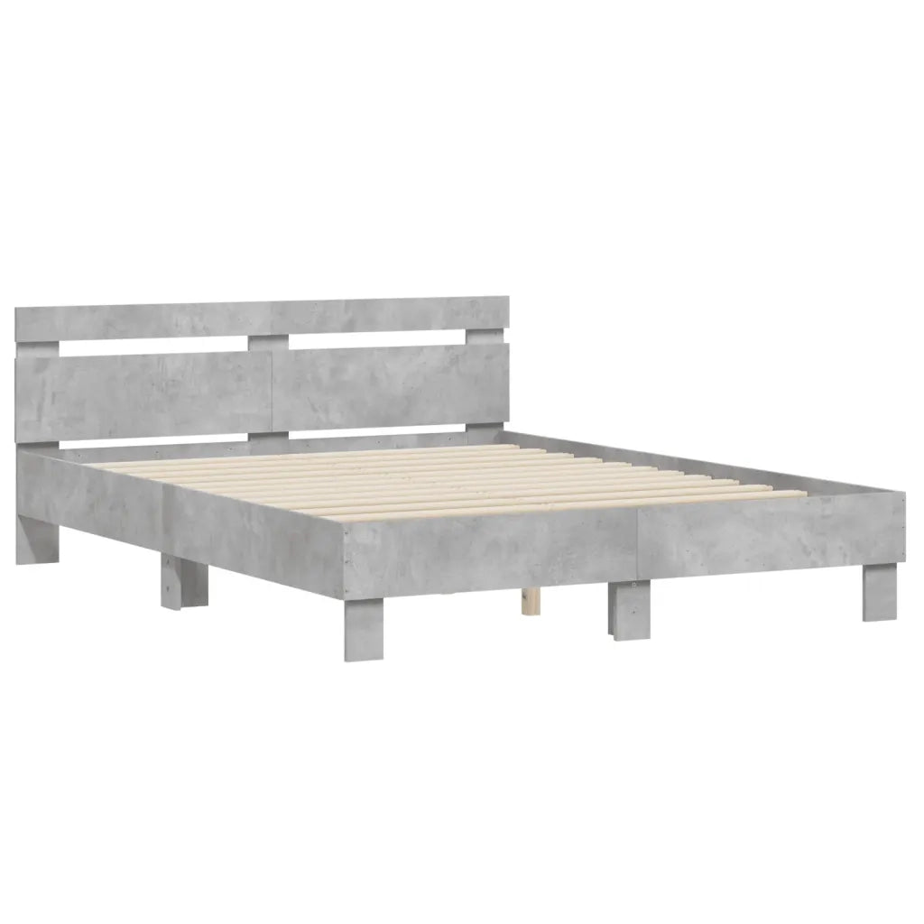 Giroletto Testiera Grigio Cemento 140x200 cm Legno Multistratocod mxl 110038