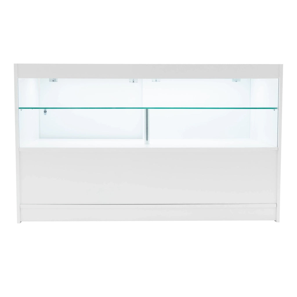 Set Banconi Bianco Selene LED C1500 CM60 con Serratura e Vetrina Espositiva