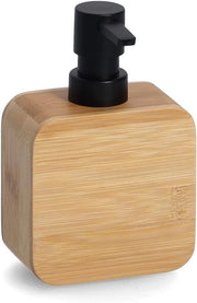 Dispensatore di Sapone in Bambù - Sostenibile e Stiloso - 1 pezzo - Naturale - 10 x 5,6 x 15,4 cm