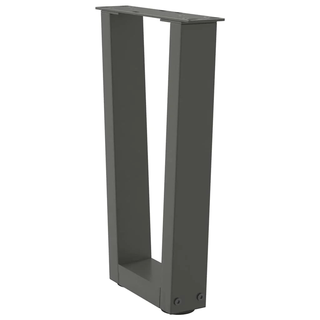 Set di 2 gambe per tavolino da caffè a forma di V 38 x 42-43,3 cm stabilità ottimale design moderno in acciaio antracite 02_0056914