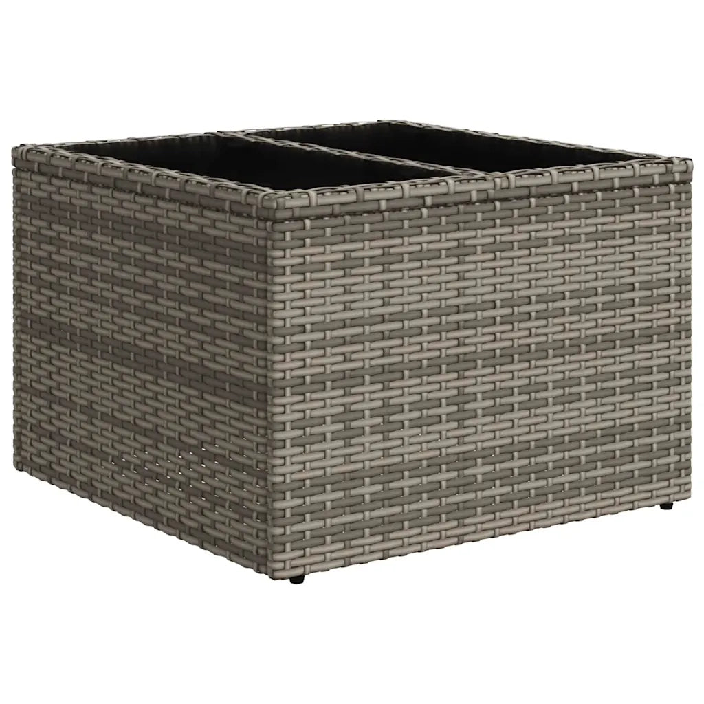 Set Divani da Giardino 10 pz con Cuscini Grigio in Polyrattan