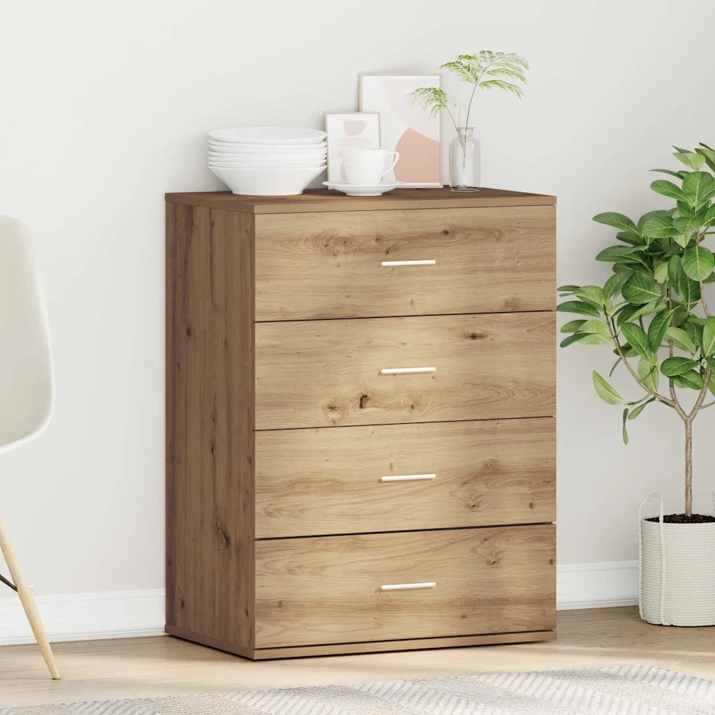 vidaXL Credenza rovere artigianale 60 x 39 x 80 cm Legno multistrato