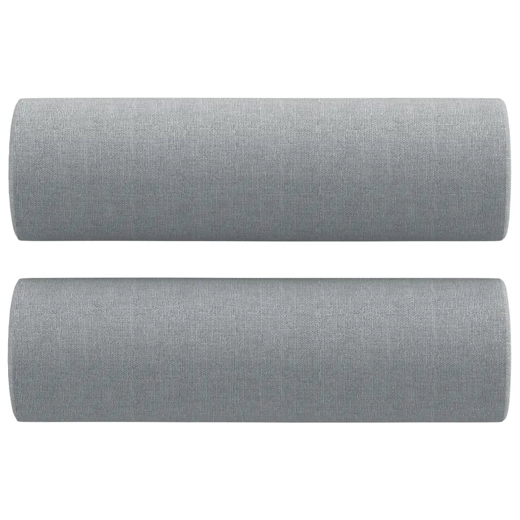 Divano a 2 Posti con Cuscini Grigio Chiaro 140 cm in Tessuto 3200845