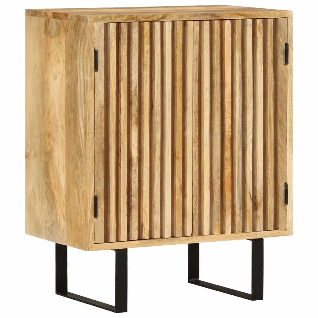 Buffet credenza cassettiera mobiletto mobile contenitore organizer per cucina soggiorno salotto con 2 ante 55 x 35 x 70 cm legno massello di mango marrone 02_0029726