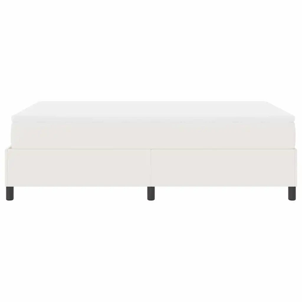 Letto a molle Crema e Bianco 120 x 190 cm Tessuto in Cords 3337454