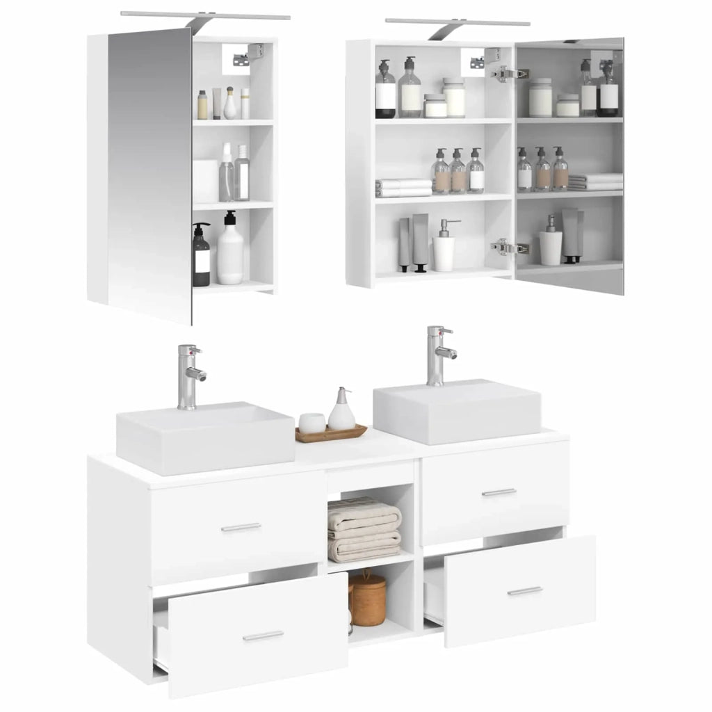 Set di mobili per il bagno 5 pcs Bianco 3406791