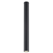 Plafoniera Moderna Faretto Marduk 1 Luce Acciaio Nero 60 Cm