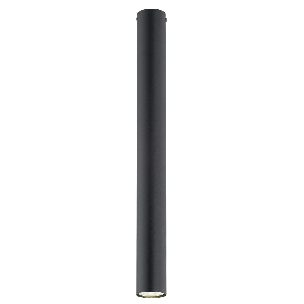 Plafoniera Moderna Faretto Marduk 1 Luce Acciaio Nero 60 Cm