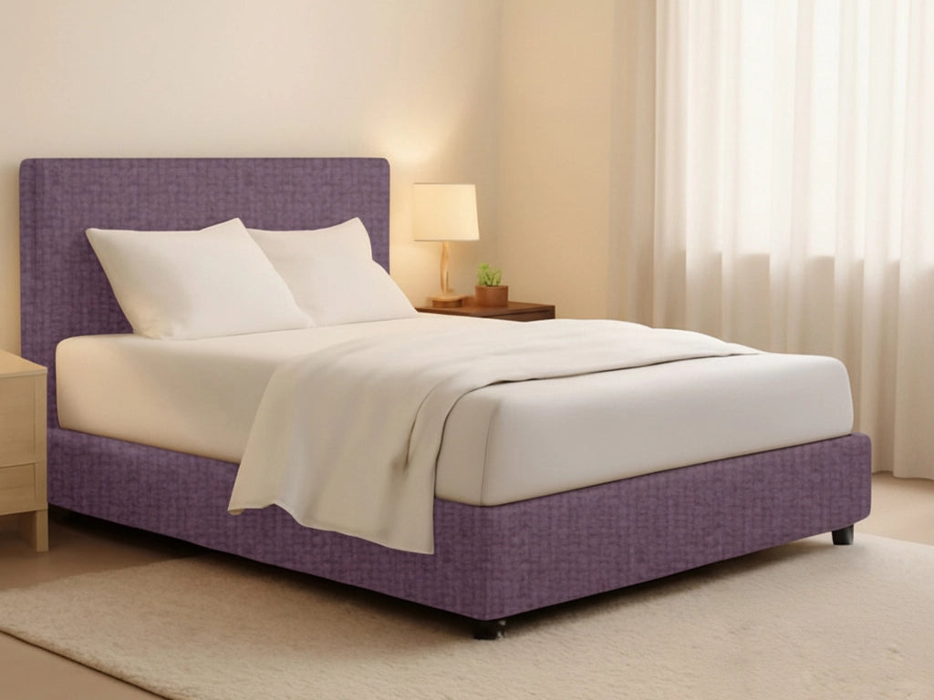 Harlow, Letto Piazza e Mezza Sfoderabile Made in Italy, Viola Lilla