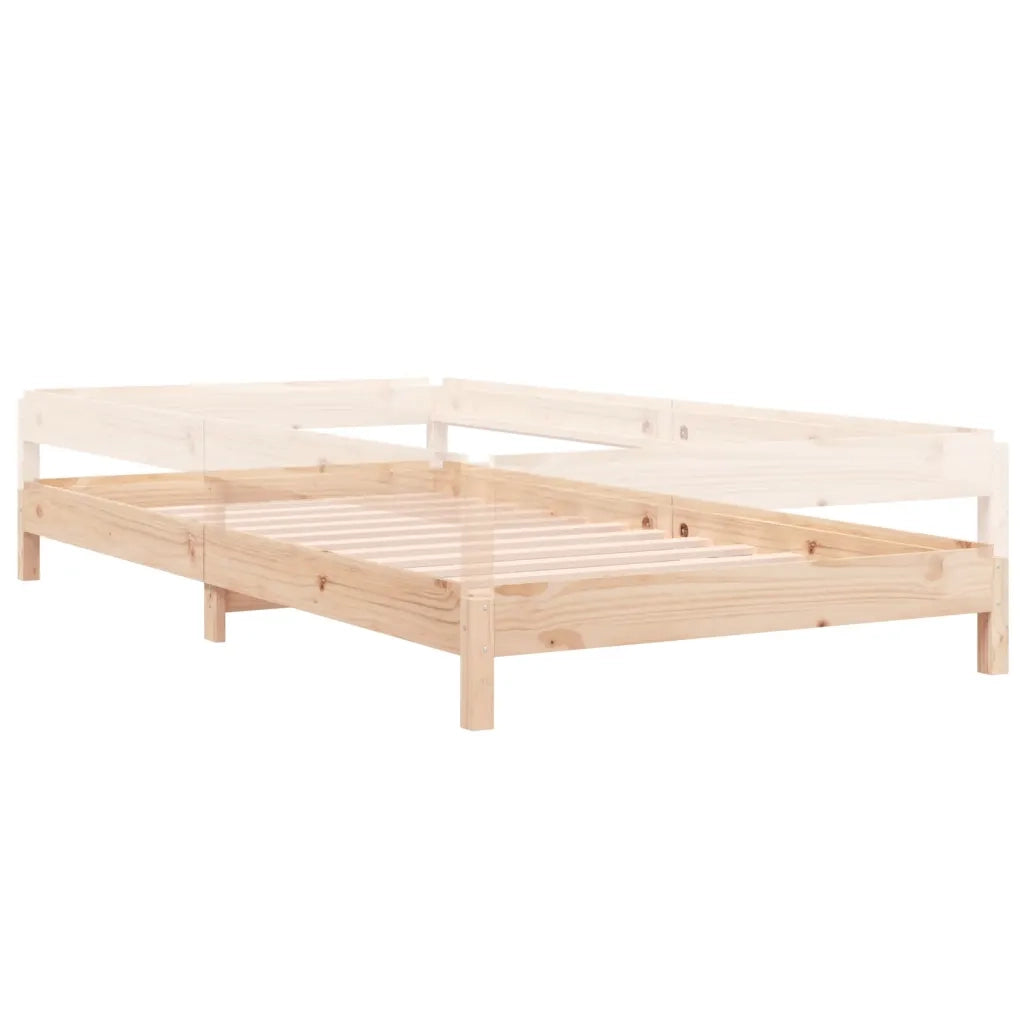 Letto singolo | Letto per adulti | Letto Impilabile 100x200cm in Legno Massello di Pino