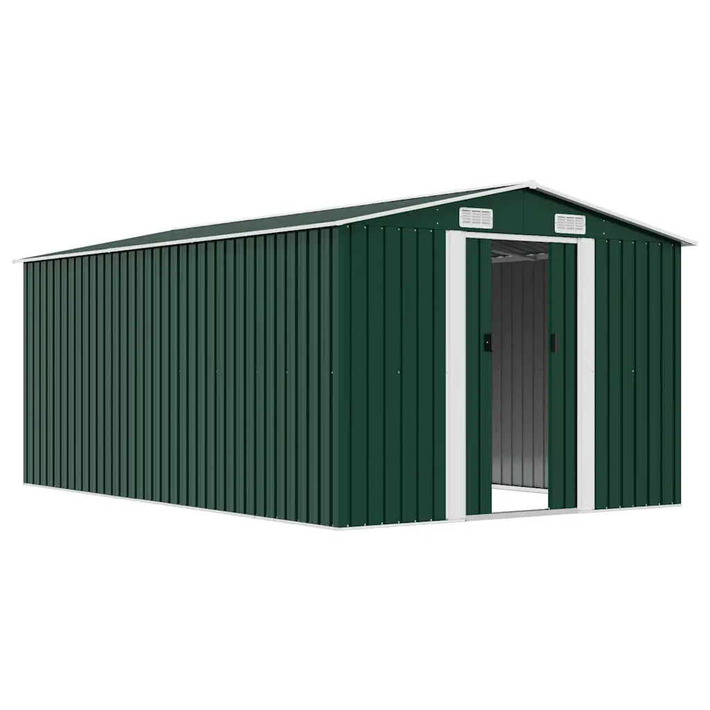 Capanno da Giardino 257x392x181 cm in Metallo Verde cod mxl 65907