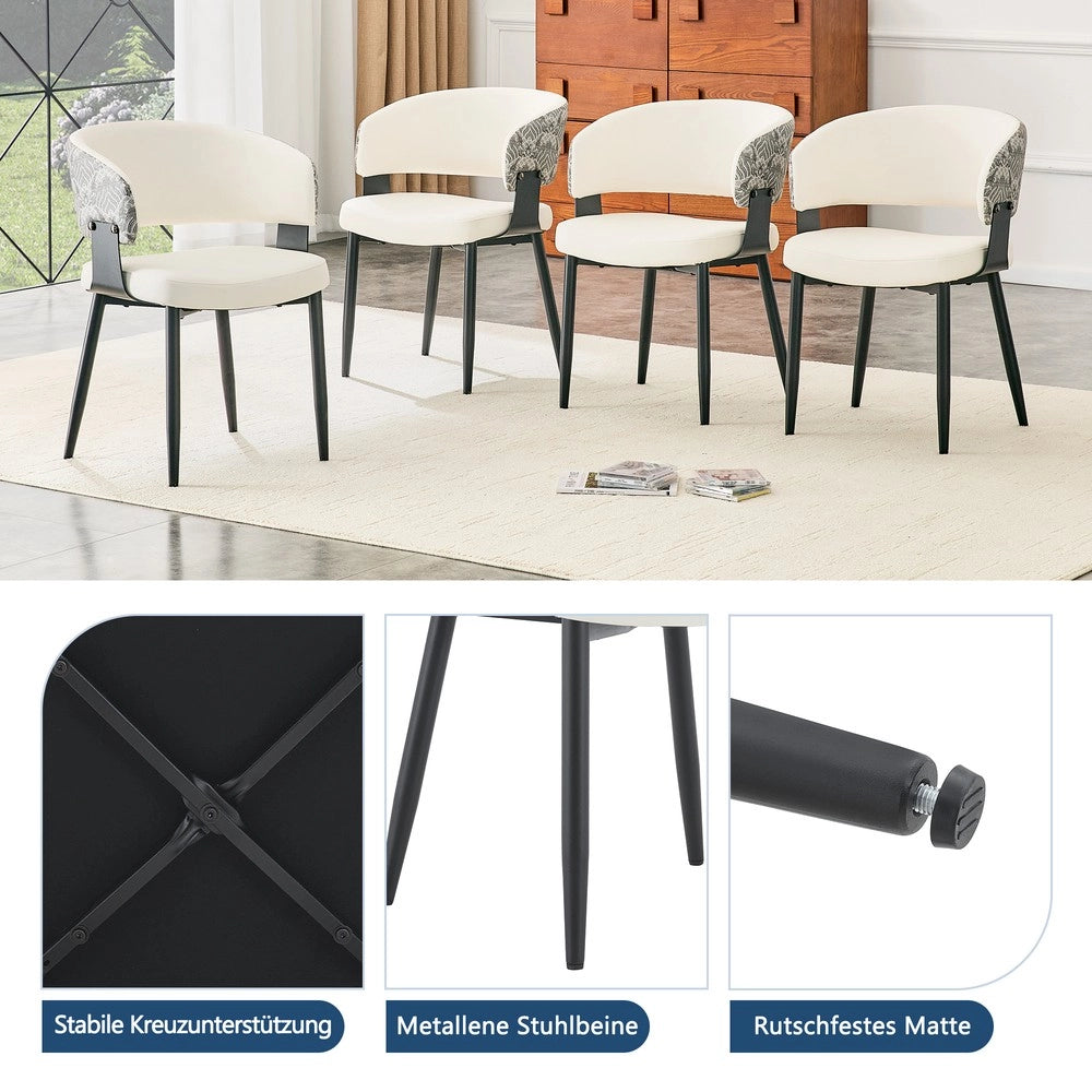 Sedie da Pranzo Set 2 Pezzi Stile Retr¨° ¨C MINIMAL ¨C Similpelle con Braccioli e Gambe in Legno