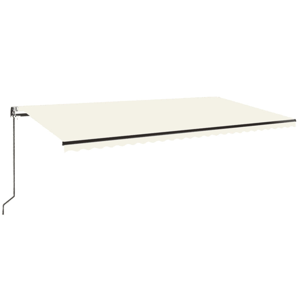 Tenda Automatica con Sensore Vento e LED 600x350 cm Crema 3069252