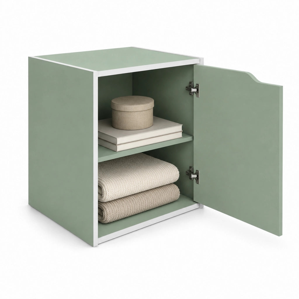 Cubo Con Anta Salvaspazio Verde Salvia L 35 x P 29.2 x H 35 cm