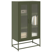 Credenza Verde Oliva 68x39x123 cm in Acciaio 853360
