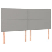 Testiera | Testata Grigio Chiaro 180x5x118/128 cm Tessuto