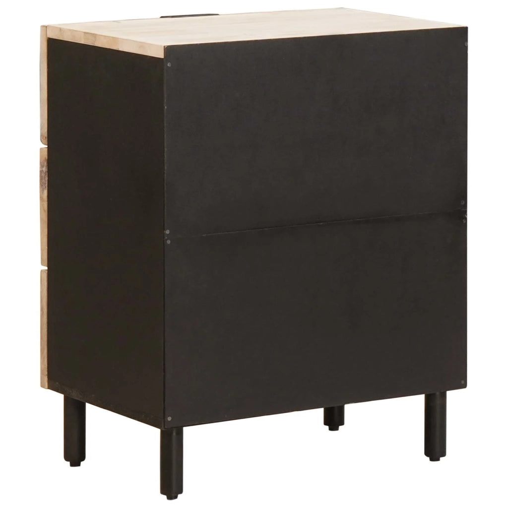 Armadio da Notte Bianco 50 x 33 x 62 cm Legno di mango massello 4017873
