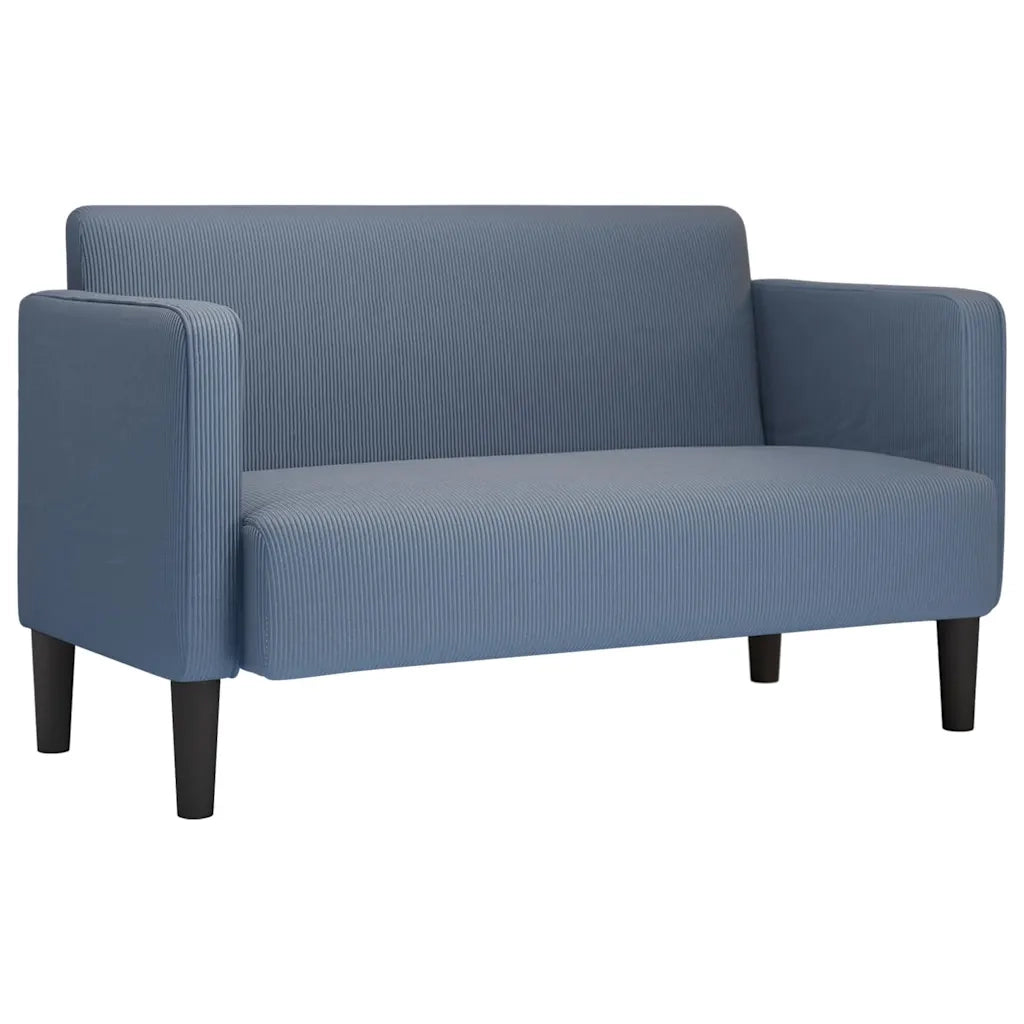 Divano | Divano da soggiorno | Sofa Divanetto Blu 109 cm Tessuto di Velluto a Coste