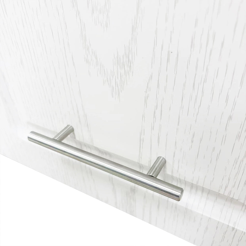 Pensile da Cucina Armadio Sospeso Parete Doppia Anta Boiserie Bianco Frassinato