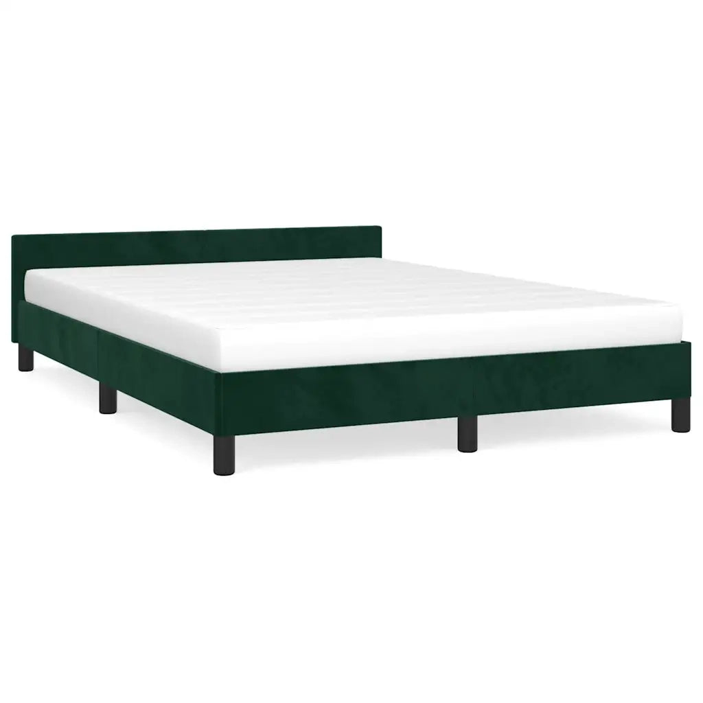 Giroletto senza Materasso Verde Scuro 140x190 cm in Velluto 347570