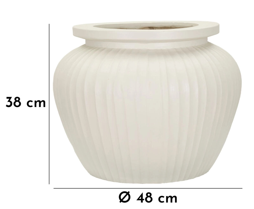 Vaso Chil Ø48x38 cm in Mgo Crema