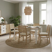 Tavolo da pranzo allungabile effetto rovere naturale naturale Moon 130-290x80 cm fino a 12 posti Made in Italy | Duzzle