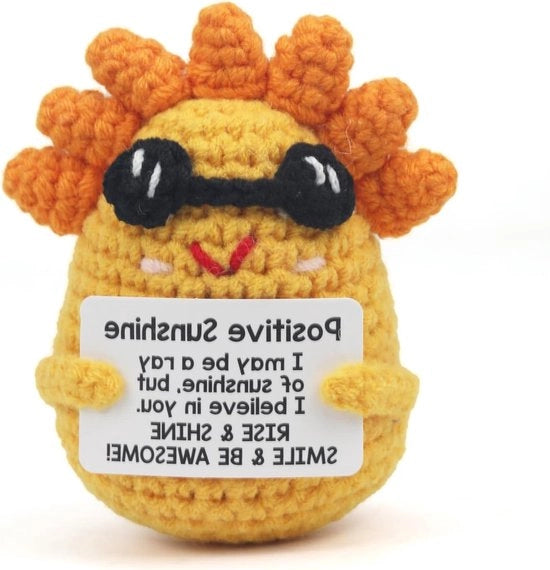 Piccola ombra in piuma con simbolo positivo - Sorprendente regalo e portafortuna
