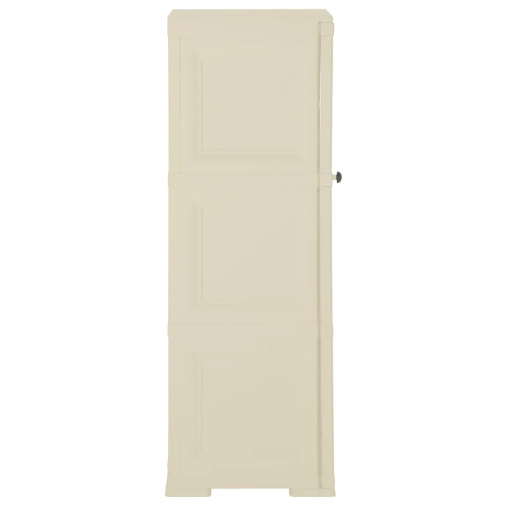 Armadietto in Plastica 40x43x125 cm Effetto Legno Bianco Angora 340604