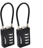 Reset-200 4-digitale combinatie con 10 cm cavo di acciaio, serratura a sicurezza alta, idonea per bagagli, zaini da combattimento, casse degli strumenti, caschi, 2-pack