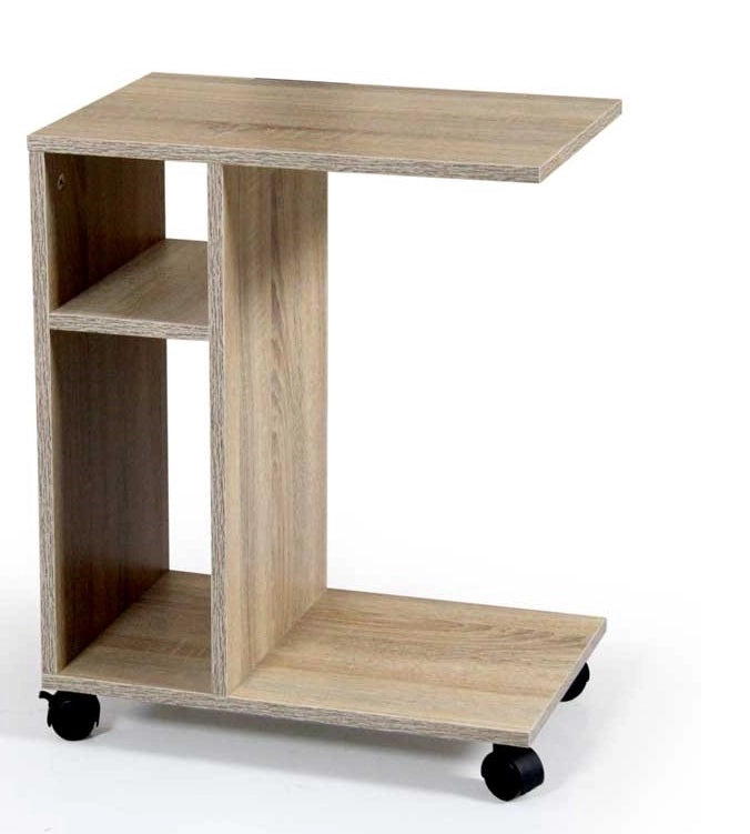 GAIA MOBILETTO CON RUOTE DA SALA 45X30XH56 CM IN COLORE ROVERE