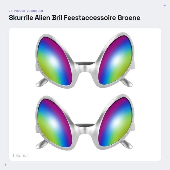 Bracciale da Festa con Design Alien - Disegno Grottesco - Occhiali da Festa per Adulti - Occhiali da Festa per Bambini - Leggero - Materiale Resistente in Plastica