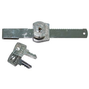 SERRATURA A CILINDRO VETRINE SCORREVOLI - ACCIAIO NICHELATO SPESS.MAX MM 7 L.MM 100/135- 5 pezzi
