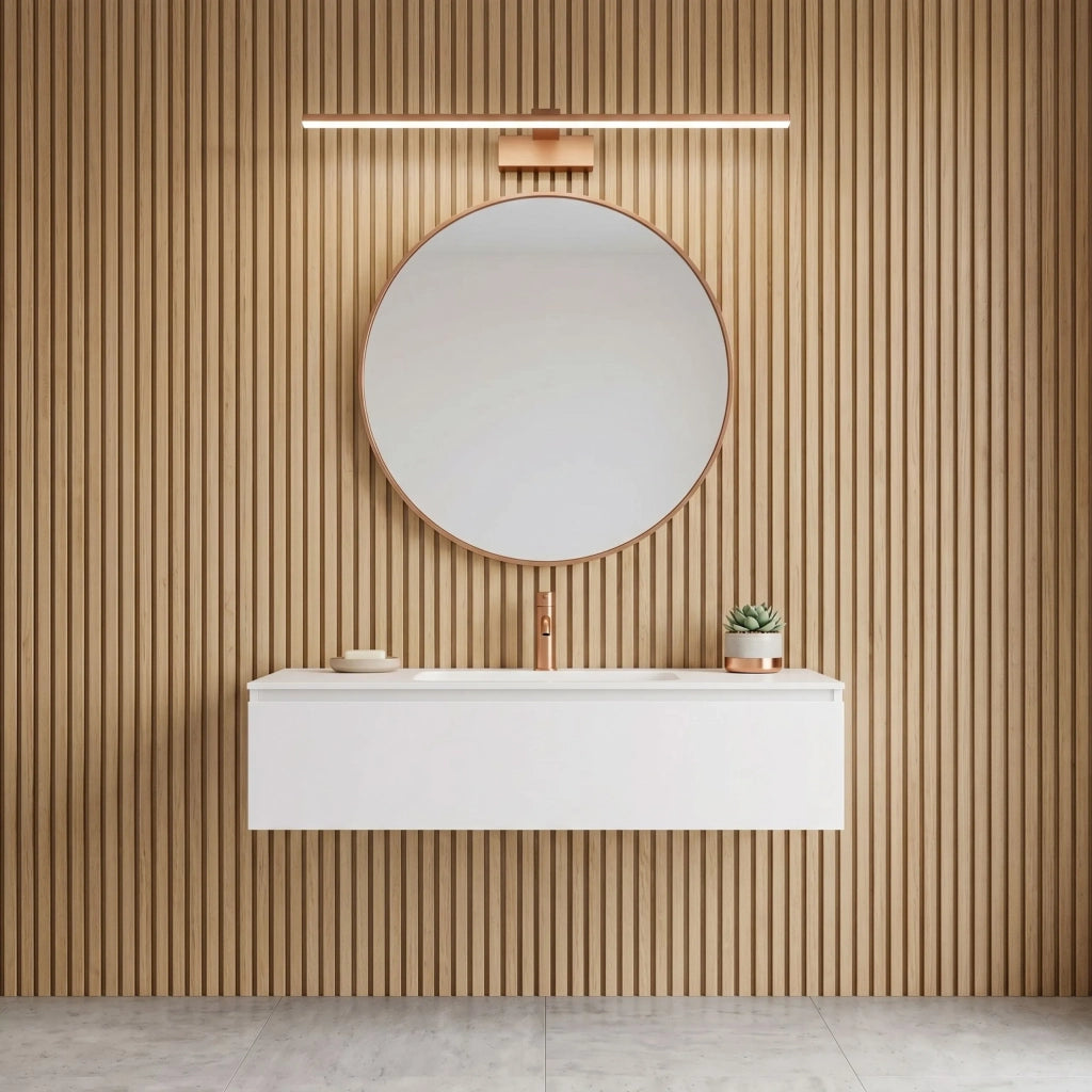 Applique Da Bagno Led Swe015-1w 73cm Brush Copper