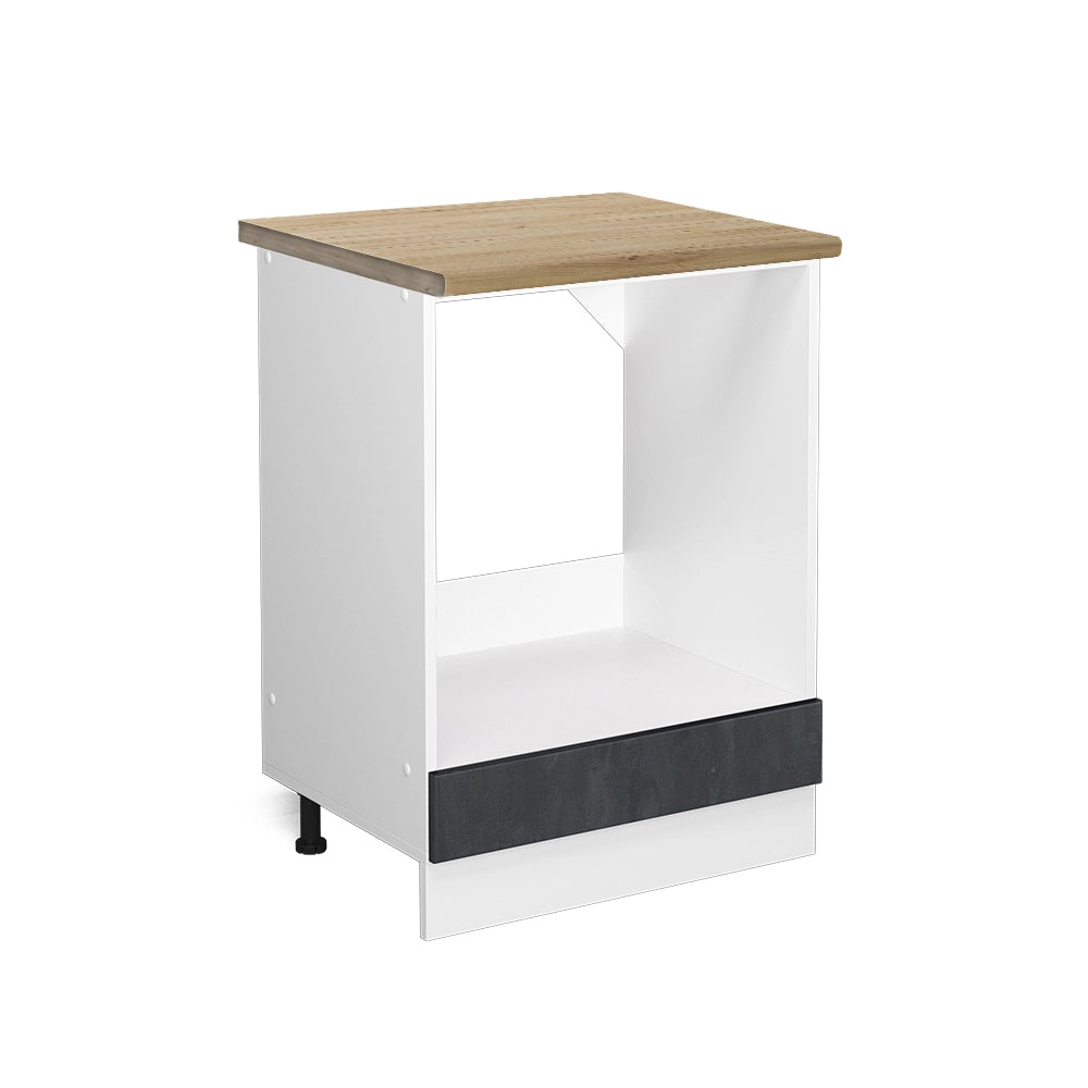 Mobile per forno da incasso R-Line Calce nera/Bianco 60 cm PL Rovere Vicco