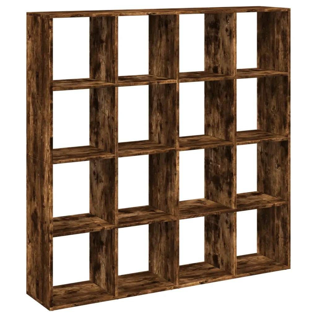 Libreria Rovere Fumo 137,5x29x137,5 cm in Legno Multistrato 3310293
