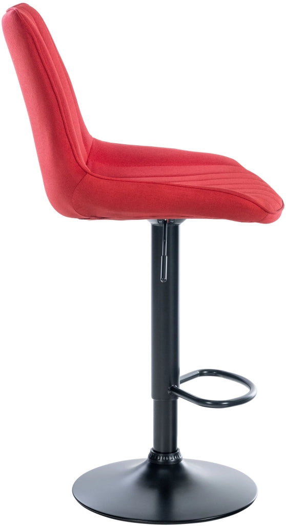 Sgabello Toni Tessuto rosso,nero