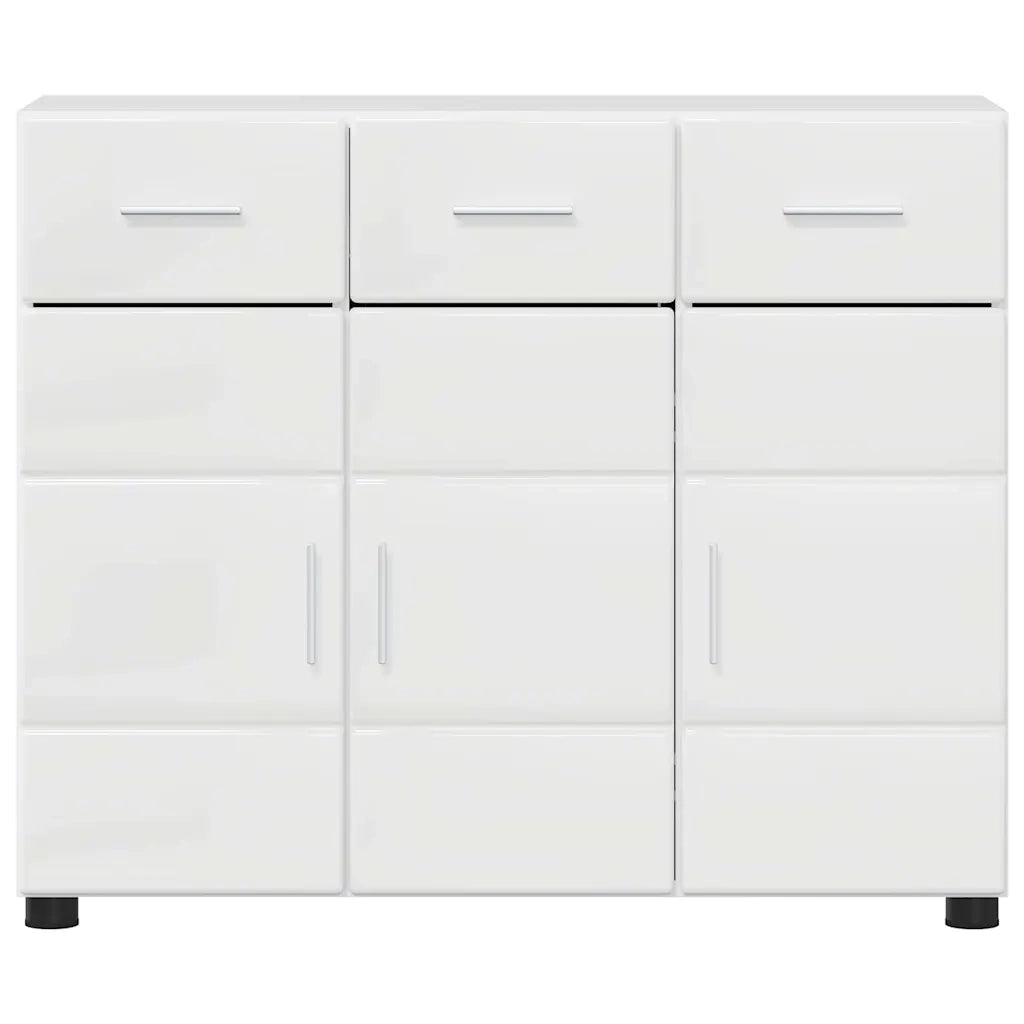 Credenza con porta FLORIN Bianco Lucido 88,5 x 30,5 x 73 cm