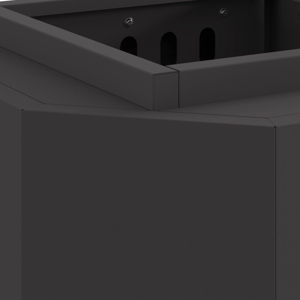 Focolare Senza Fumi Nero 38x38x51 cm in Acciaio di