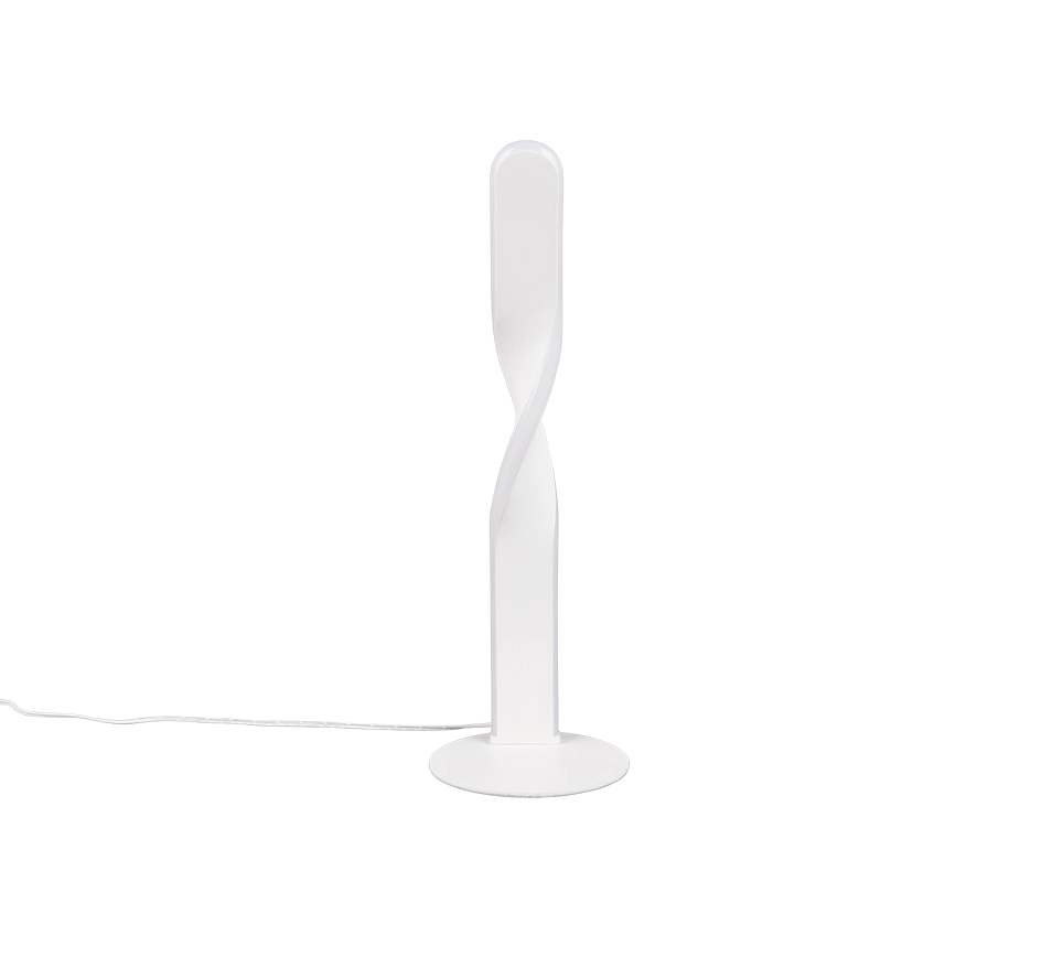 Lampada da tavolo LED, metallo, bianco, H 41 cm, Ginko