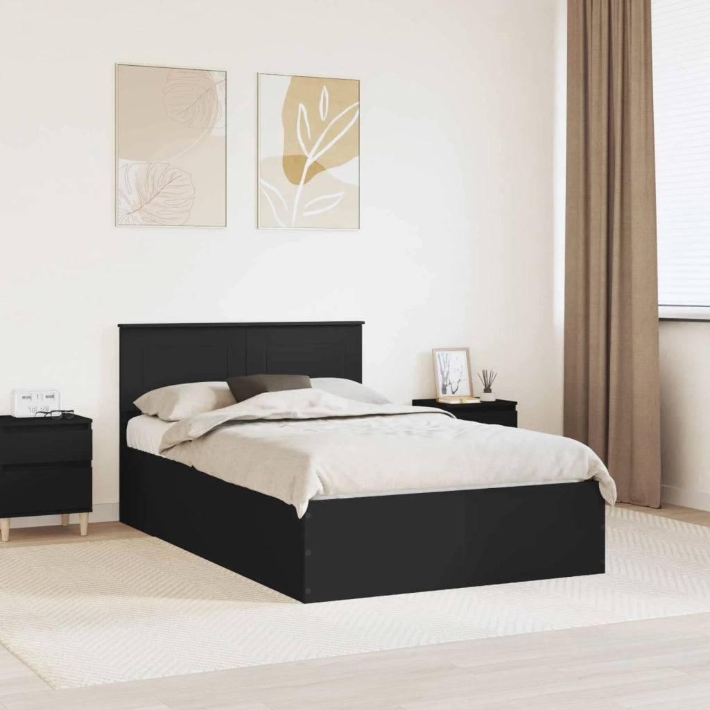Struttura del letto Nero 120 x 190 cm Legno multistrato